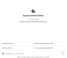 The Export Control Advisor GPT